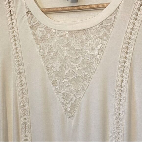 MODCLOTH OPEN MIND LACE TOP IN IVORY SIZE 1X - Picture 10 of 11